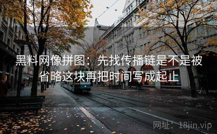 黑料网像拼图：先找传播链是不是被省略这块再把时间写成起止
